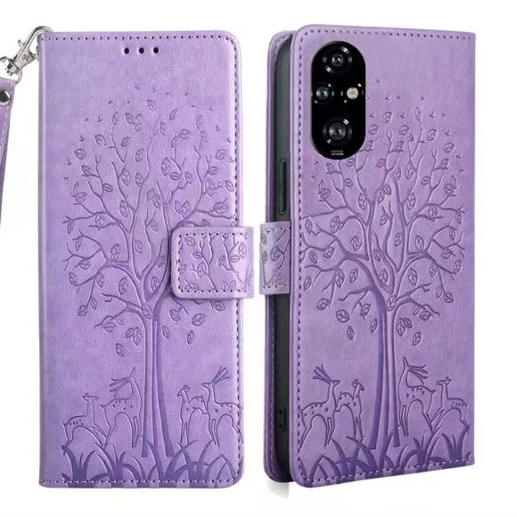 Wallet Leather Cover For Honor 200 -5G, Honor 200 Pro -5G Magnetic Closure with Hand Strap