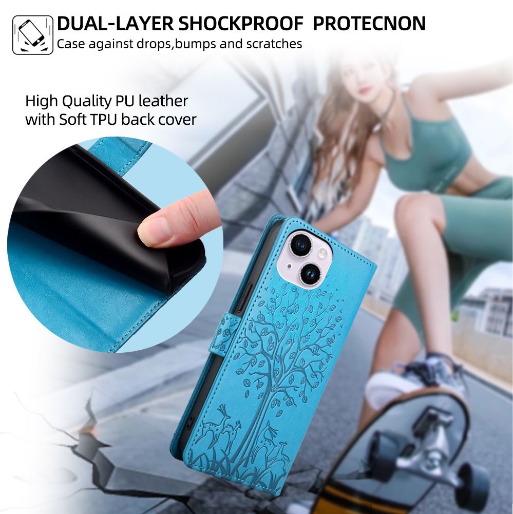 Wallet Leather Cover For Vivo Y28 -4G Magnetic Closure with Hand Strap