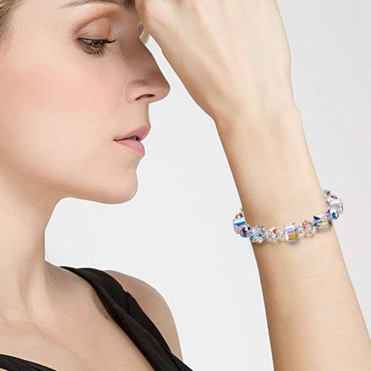 Bracelet Female Student Square Crystal Bracelet Exquisite Luxury Fashion Bracelet