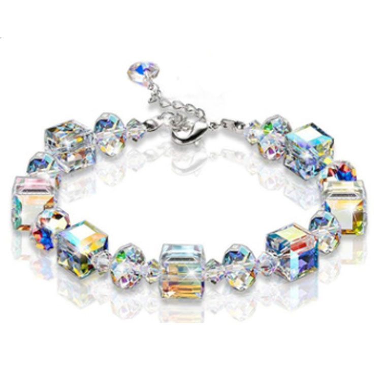 Bracelet Female Student Square Crystal Bracelet Exquisite Luxury Fashion Bracelet