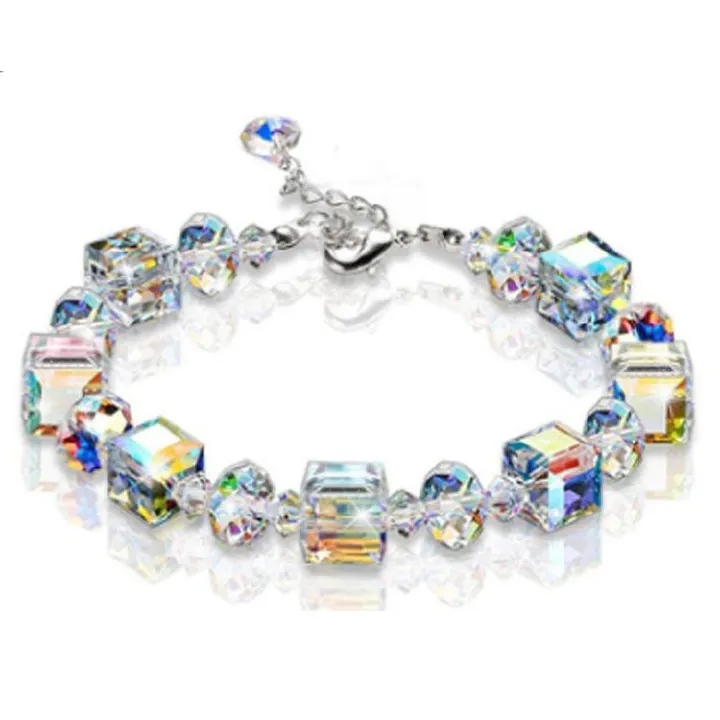 Bracelet Female Student Square Crystal Bracelet Exquisite Luxury Fashion Bracelet