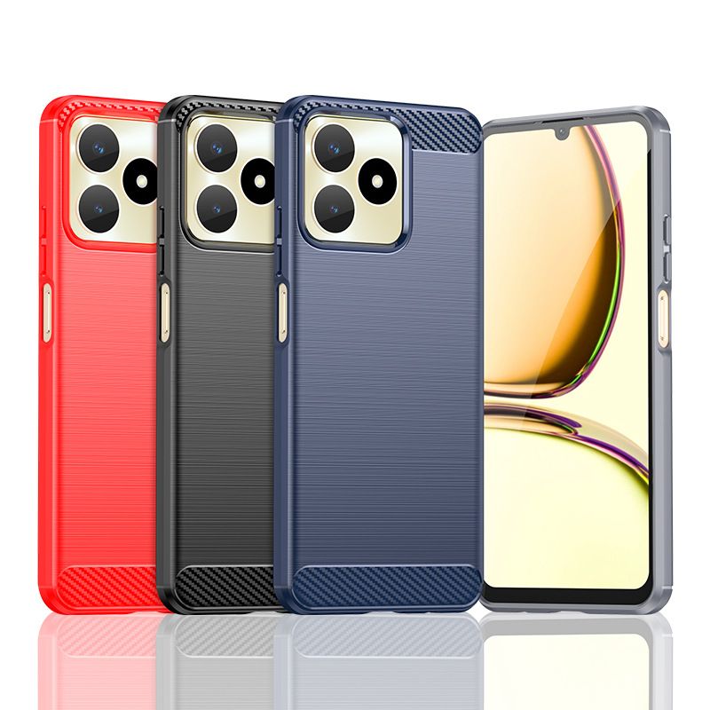 Case for Realme Note 50 Brushed Carbon Fibre Case Shockproof Case