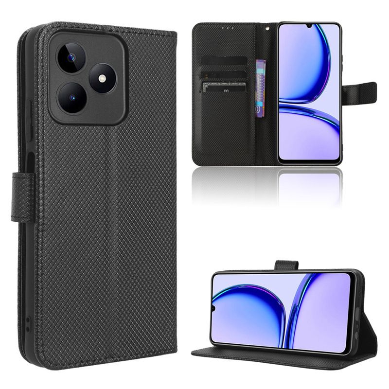 Wallet Flip Cover for Realme Note 50 Case Leather Magnetic Flip Folio Stand with Card Holder