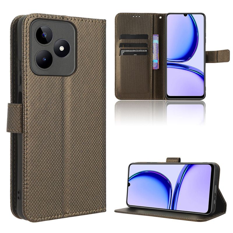 Wallet Flip Cover for Realme Note 50 Case Leather Magnetic Flip Folio Stand with Card Holder