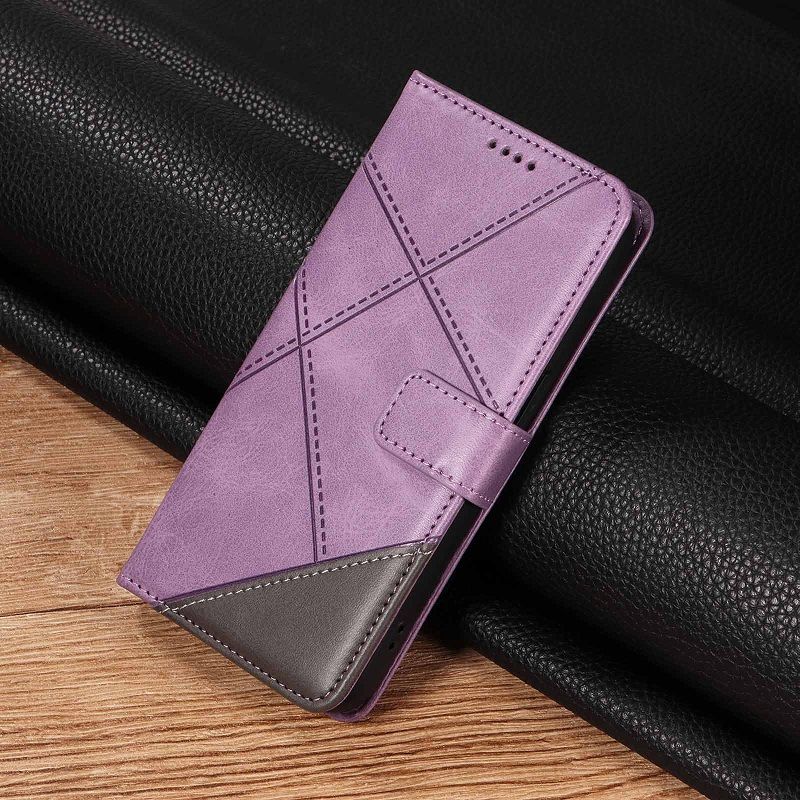 Flip Cover For OPPO Reno 12 11 10 8T Reno 11F 7 Realme 10 11 C15 C12 C25 9i Dual-colour Splicing [Flip Vintage Leather] Wallet Shockproof Durable Retro Phone Case