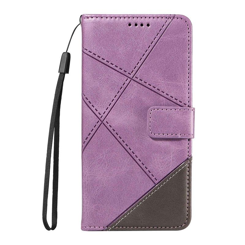 Flip Cover For Samsung Galaxy S8 S9 S10 S20 S21 S22 S23 S24 Ultra Note 8 9  Dual-colour Splicing [Flip Vintage Leather] Wallet Shockproof Durable Retro Phone Case
