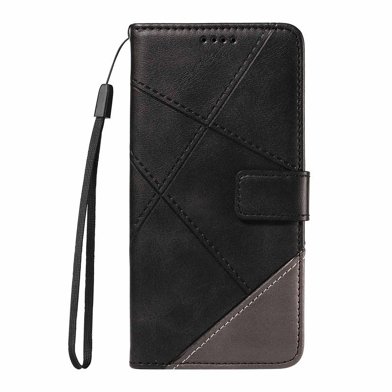 Flip Cover For Samsung Galaxy S8 S9 S10 S20 S21 S22 S23 S24 Ultra Note 8 9  Dual-colour Splicing [Flip Vintage Leather] Wallet Shockproof Durable Retro Phone Case