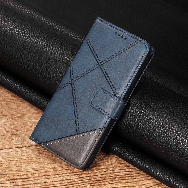 Flip Cover For Samsung Galaxy S8 S9 S10 S20 S21 S22 S23 S24 Ultra Note 8 9  Dual-colour Splicing [Flip Vintage Leather] Wallet Shockproof Durable Retro Phone Case