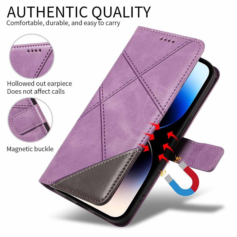 Flip Cover For Samsung Galaxy S8 S9 S10 S20 S21 S22 S23 S24 Ultra Note 8 9  Dual-colour Splicing [Flip Vintage Leather] Wallet Shockproof Durable Retro Phone Case