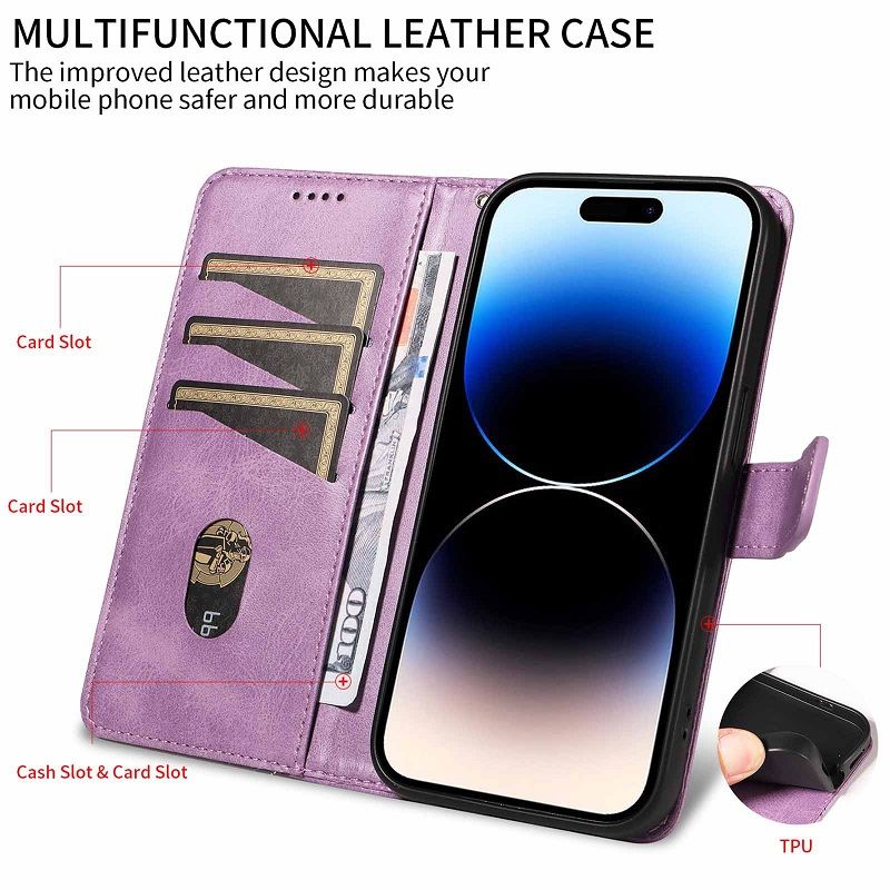 Flip Cover For Samsung Galaxy S8 S9 S10 S20 S21 S22 S23 S24 Ultra Note 8 9  Dual-colour Splicing [Flip Vintage Leather] Wallet Shockproof Durable Retro Phone Case