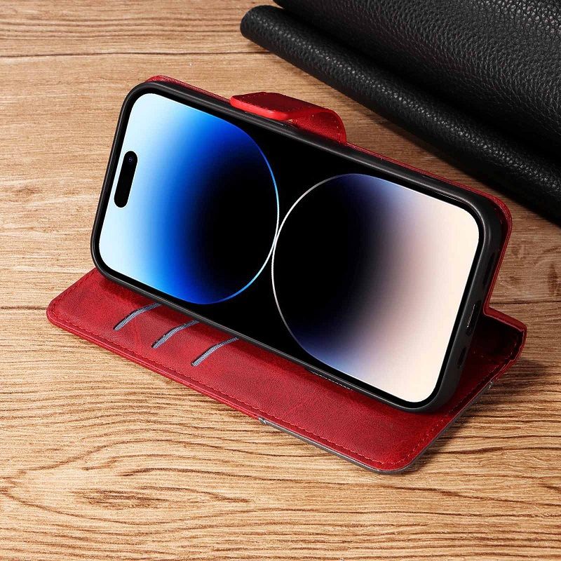 Flip Cover For Samsung Galaxy S8 S9 S10 S20 S21 S22 S23 S24 Ultra Note 8 9  Dual-colour Splicing [Flip Vintage Leather] Wallet Shockproof Durable Retro Phone Case