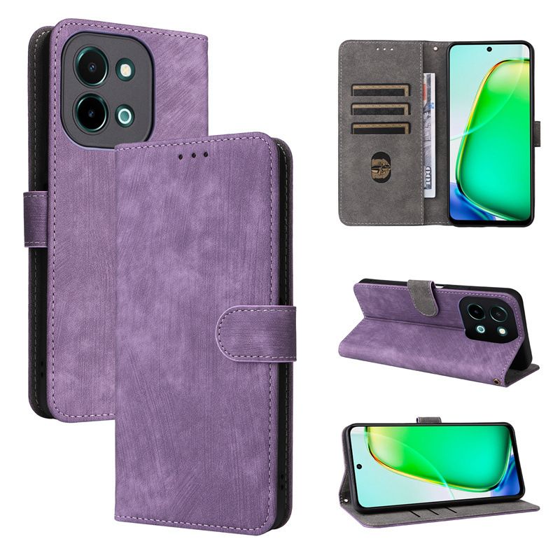 Wallet Flip Cover for Vivo Y28 4G Leather Case Shockproo Bumper with Rfid Protection Cover