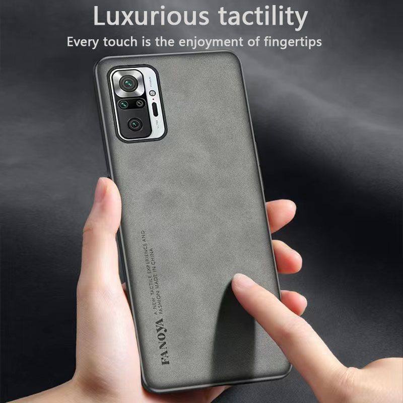 Luxury Business Retro Leather Phone Case For Xiaomi Redmi Note 10 Pro/Max, Shockproof Fall prevention Protective Case