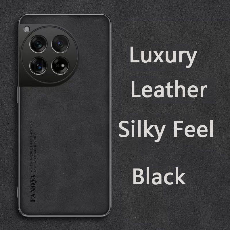 Luxury Business Retro Leather Phone Case For OnePlus 12 -5G, Shockproof Fall prevention Protective Case