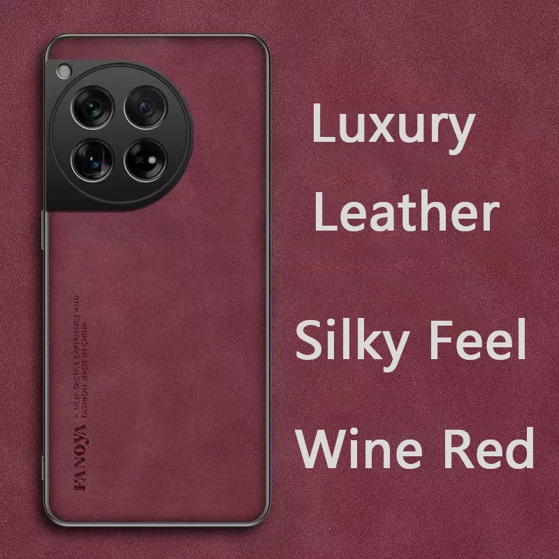 Luxury Business Retro Leather Phone Case For OnePlus 12 -5G, Shockproof Fall prevention Protective Case