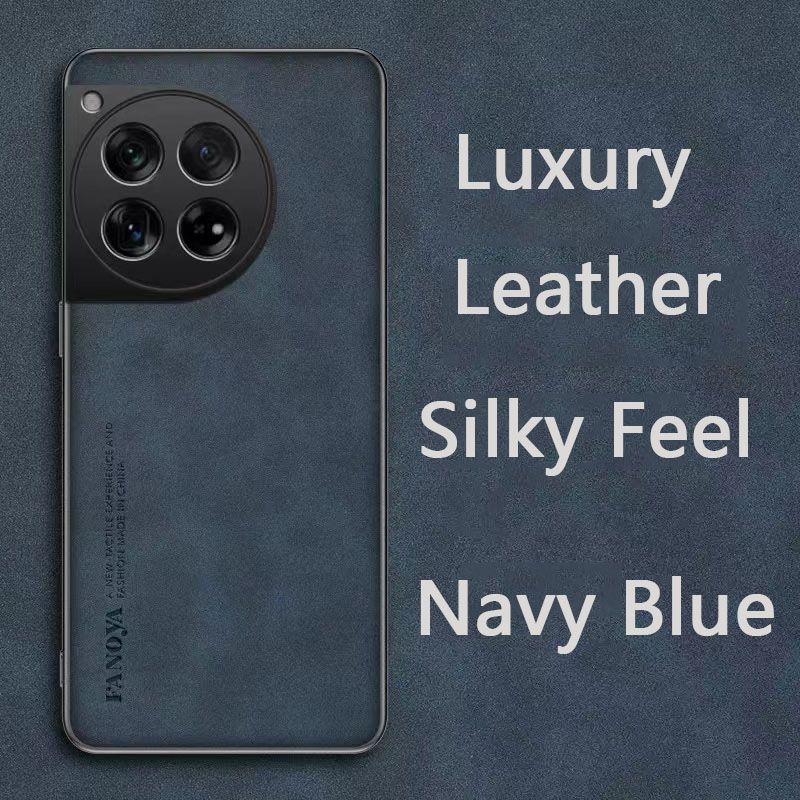 Luxury Business Retro Leather Phone Case For OnePlus 12 -5G, Shockproof Fall prevention Protective Case
