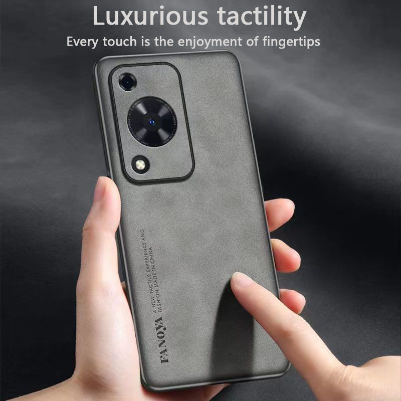 Luxury Business Retro Leather Phone Case For Huawei Nova Y72, Shockproof Fall prevention Protective Case