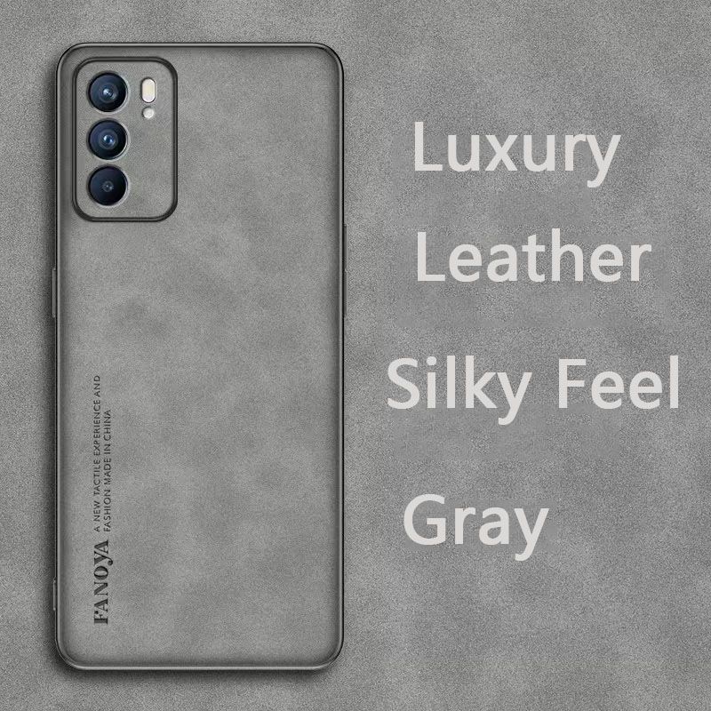 Luxury Business Retro Leather Phone Case For OPPO Reno 6 -5G, Shockproof Fall prevention Protective Case