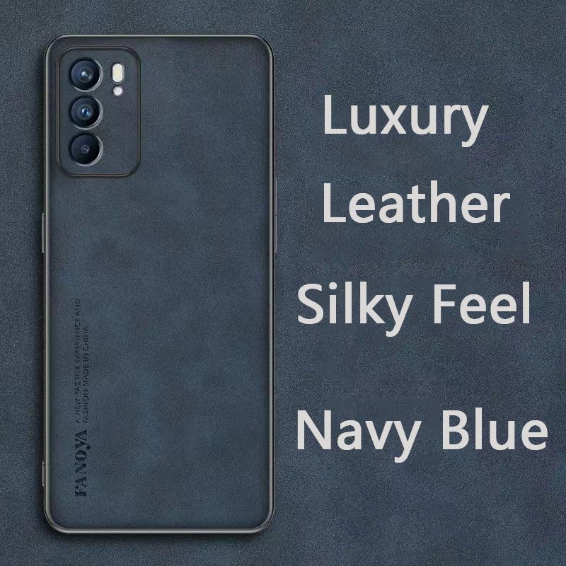 Luxury Business Retro Leather Phone Case For OPPO Reno 6 -5G, Shockproof Fall prevention Protective Case