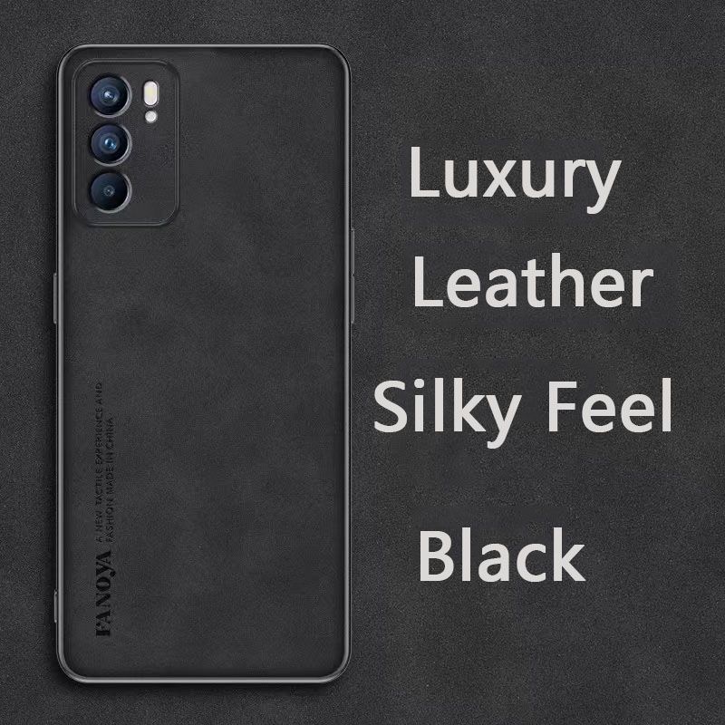 Luxury Business Retro Leather Phone Case For OPPO Reno 6 -5G, Shockproof Fall prevention Protective Case