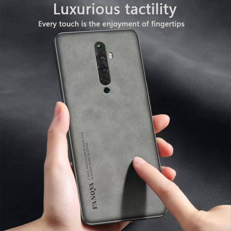 Luxury Business Retro Leather Phone Case For OPPO Reno 2F/Reno 2Z, Shockproof Fall prevention Protective Case