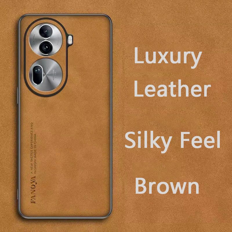 Luxury Business Retro Leather Phone Case For OPPO Reno 11 Pro, Shockproof Fall prevention Protective Case