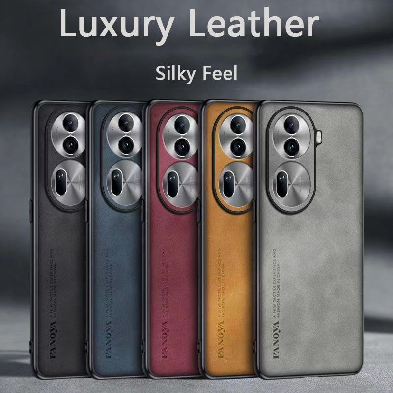 Luxury Business Retro Leather Phone Case For OPPO Reno 11 Pro, Shockproof Fall prevention Protective Case