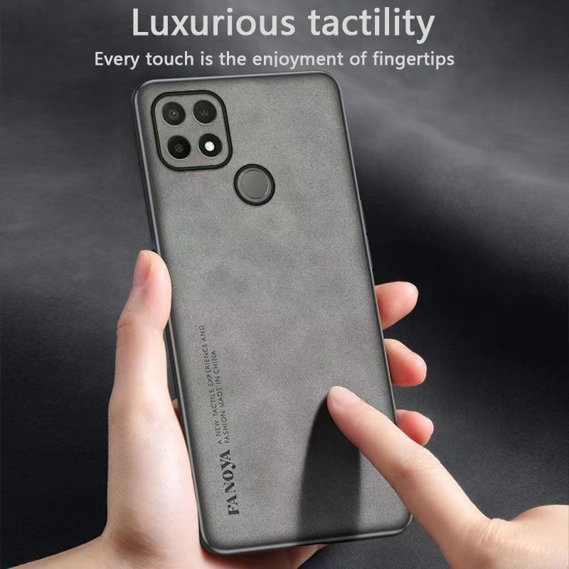 Luxury Business Retro Leather Phone Case For OPPO A35 A15 A15s, Shockproof Fall prevention Protective Case