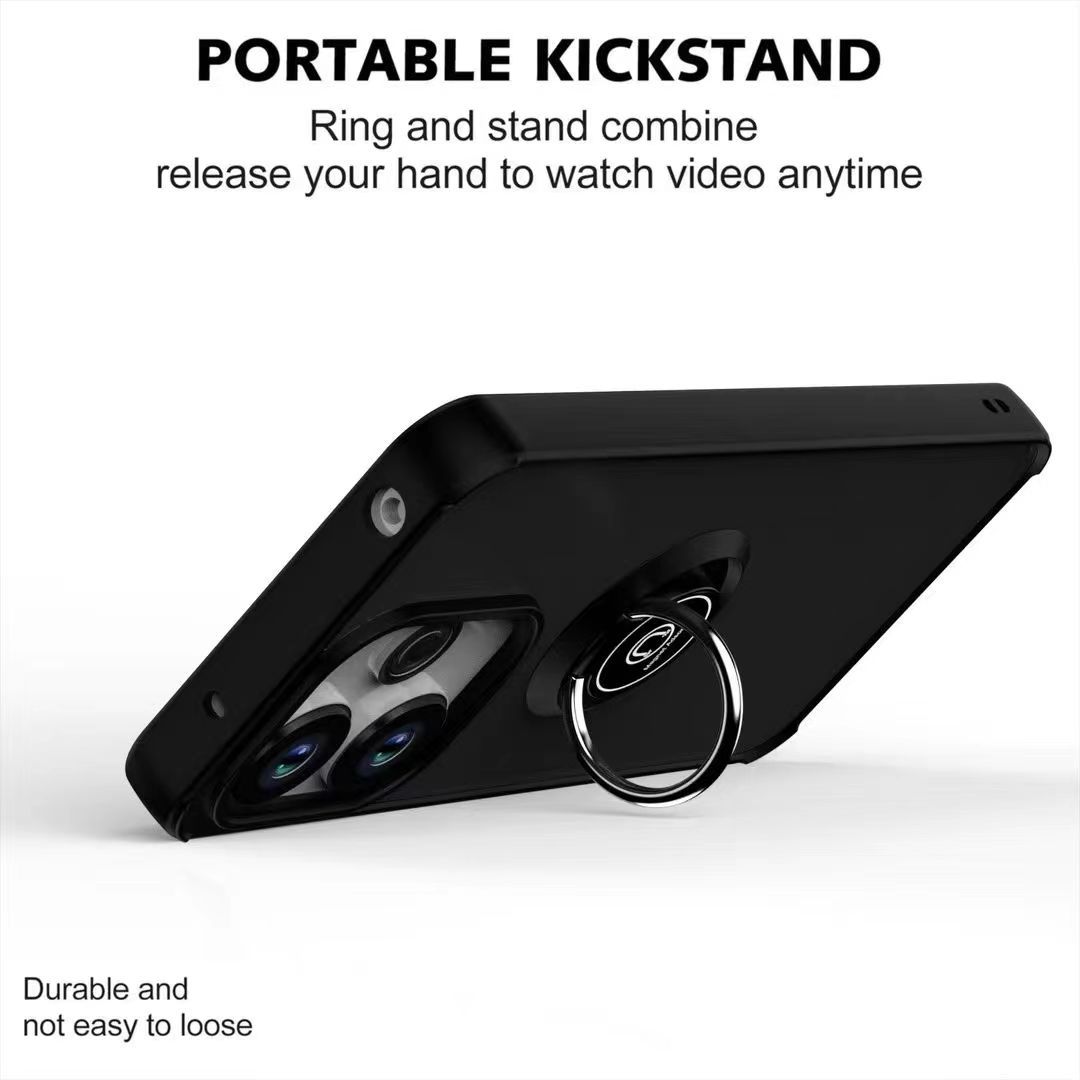 Phone Case for Xiaomi Redmi 13/Note 13R/Xiaomi POCO M6 -4G Shockproof Bumper [Drop-Protection] Case with Ring Holder Stand Magnetic Cover