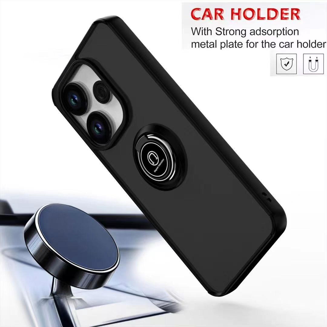 Phone Case for Xiaomi Redmi 13/Note 13R/Xiaomi POCO M6 -4G Shockproof Bumper [Drop-Protection] Case with Ring Holder Stand Magnetic Cover
