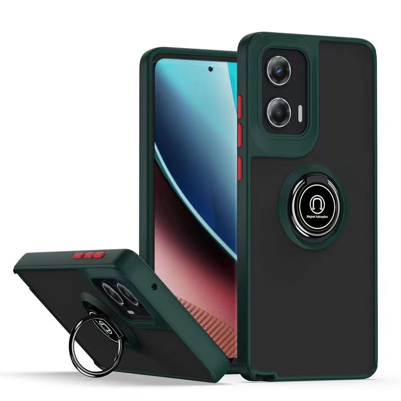 Phone Case for Motorola Moto G Stylus 5G (2024) Shockproof Bumper [Drop-Protection] Case with Ring Holder Stand Magnetic Cover