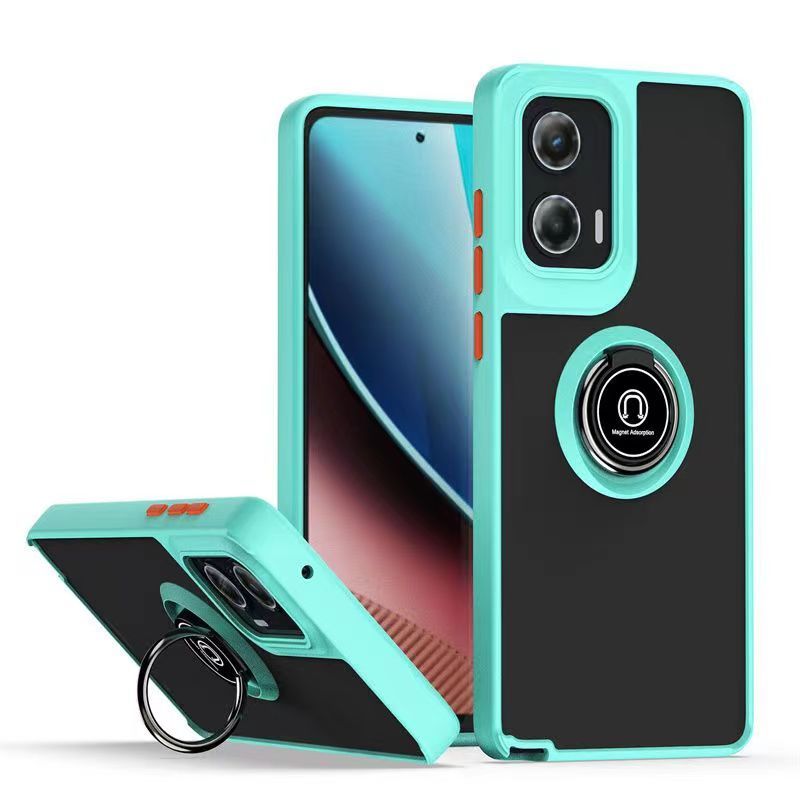 Phone Case for Motorola Moto G Stylus 5G (2024) Shockproof Bumper [Drop-Protection] Case with Ring Holder Stand Magnetic Cover