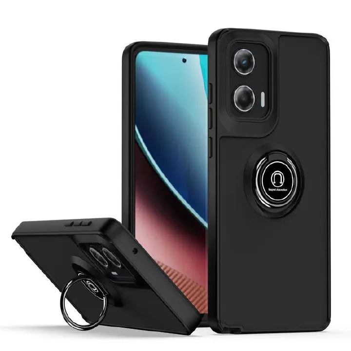 Phone Case for Motorola Moto G Stylus 5G (2024) Shockproof Bumper [Drop-Protection] Case with Ring Holder Stand Magnetic Cover
