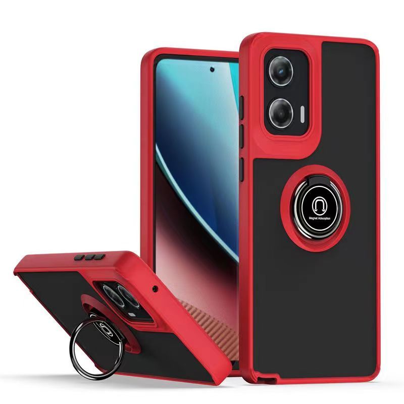 Phone Case for Motorola Moto G Stylus 5G (2024) Shockproof Bumper [Drop-Protection] Case with Ring Holder Stand Magnetic Cover