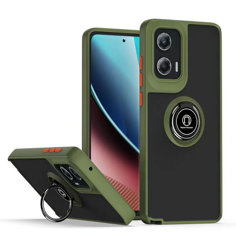 Phone Case for Motorola Moto G Stylus 5G (2024) Shockproof Bumper [Drop-Protection] Case with Ring Holder Stand Magnetic Cover