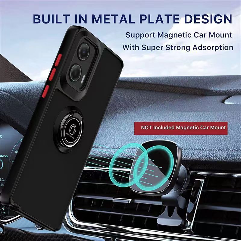 Phone Case for Motorola Moto G Stylus 5G (2024) Shockproof Bumper [Drop-Protection] Case with Ring Holder Stand Magnetic Cover