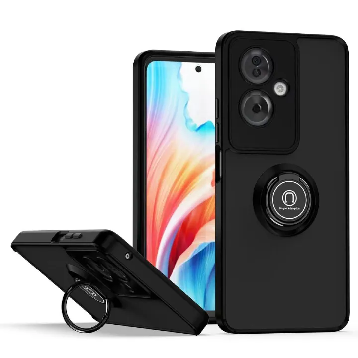 Phone Case for OPPO A79 -5G Shockproof Bumper [Drop-Protection] Case with Ring Holder Stand Magnetic Cover