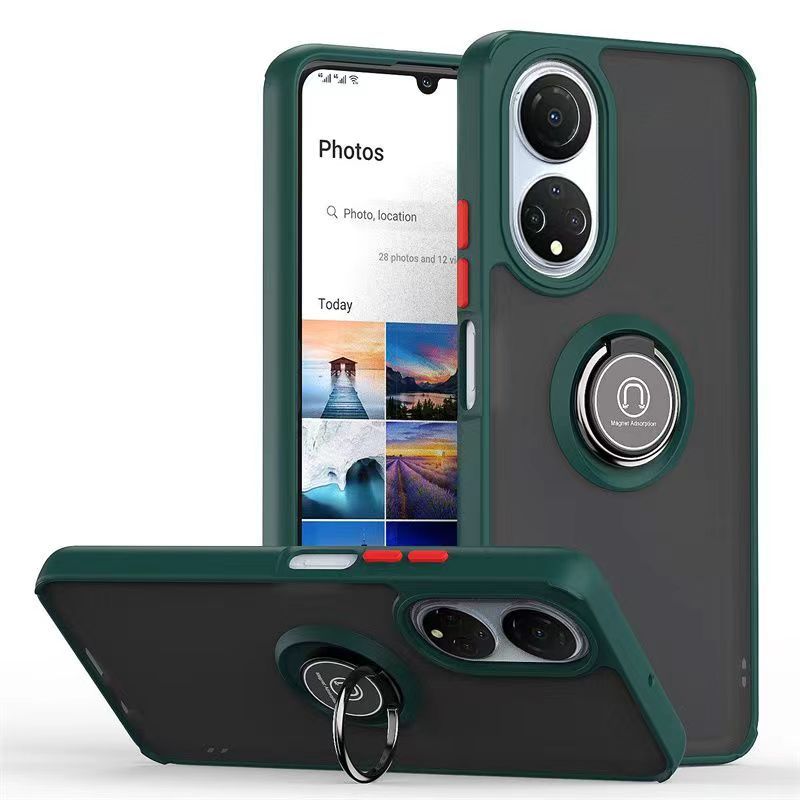 Phone Case for Honor X7 Shockproof Bumper [Drop-Protection] Case with Ring Holder Stand Magnetic Cover