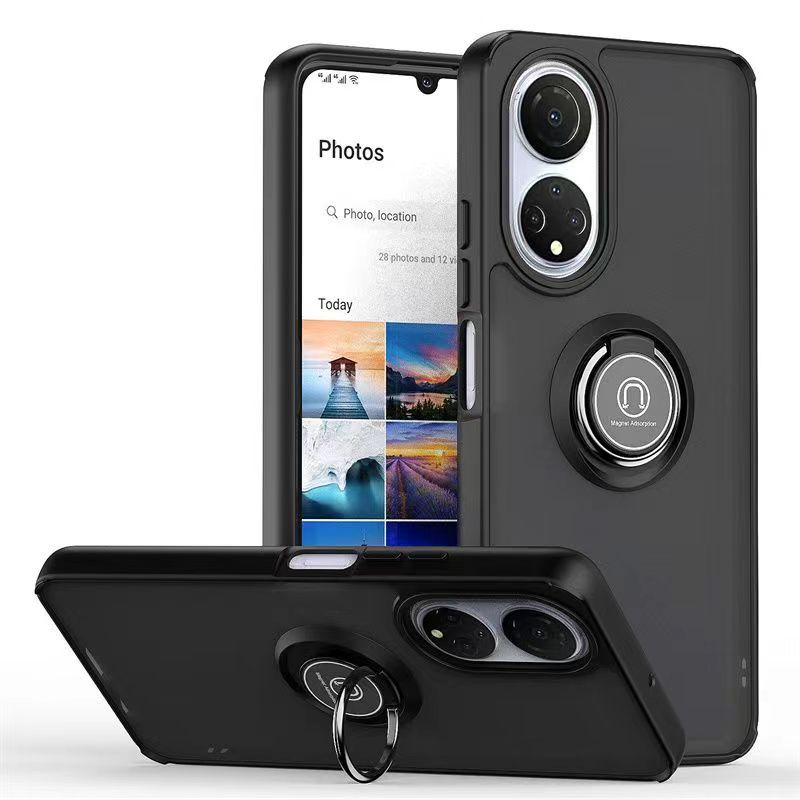Phone Case for Honor X7 Shockproof Bumper [Drop-Protection] Case with Ring Holder Stand Magnetic Cover