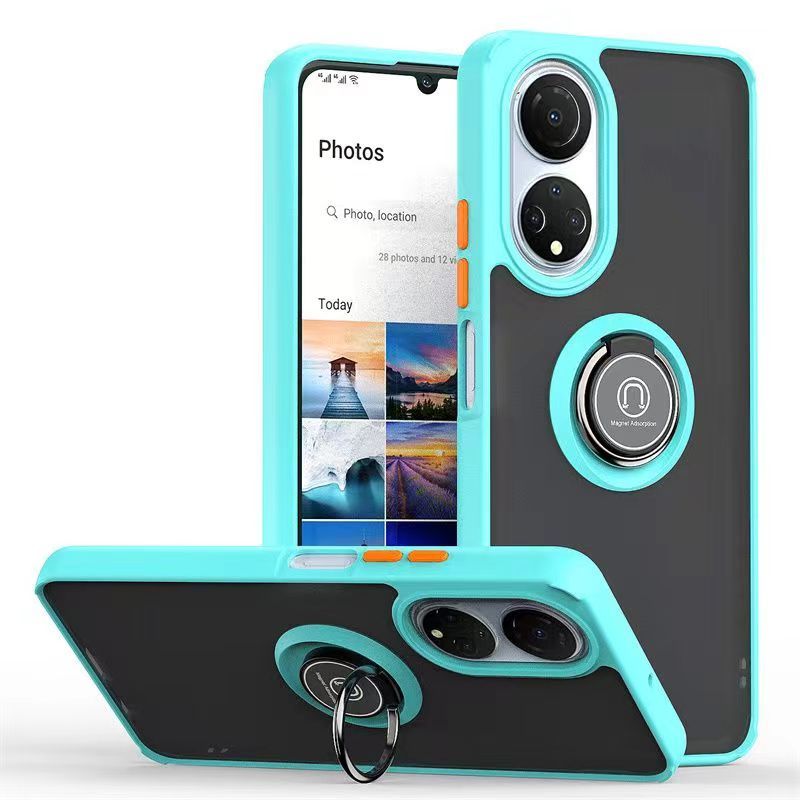 Phone Case for Honor X7 Shockproof Bumper [Drop-Protection] Case with Ring Holder Stand Magnetic Cover