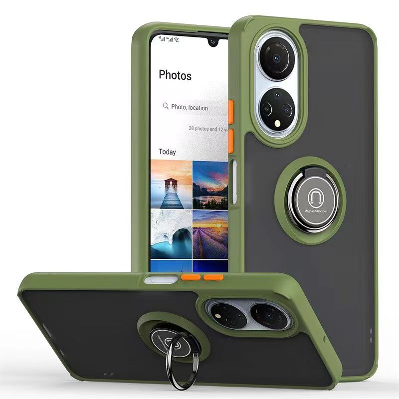 Phone Case for Honor X7 Shockproof Bumper [Drop-Protection] Case with Ring Holder Stand Magnetic Cover
