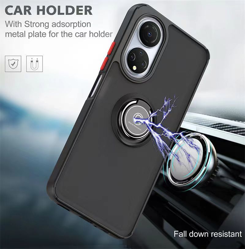 Phone Case for Honor X7 Shockproof Bumper [Drop-Protection] Case with Ring Holder Stand Magnetic Cover