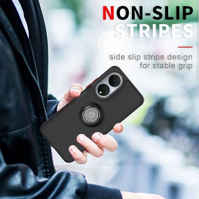 Phone Case for Honor X7 Shockproof Bumper [Drop-Protection] Case with Ring Holder Stand Magnetic Cover