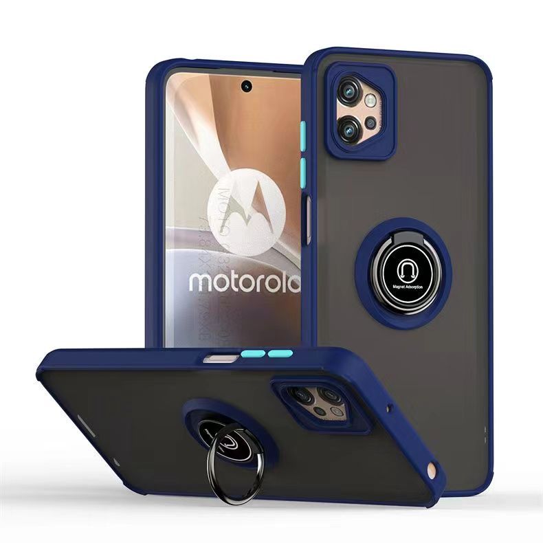 Phone Case for Motorola Moto G32, Shockproof Bumper [Drop-Protection] Case with Ring Holder Stand Magnetic Cover