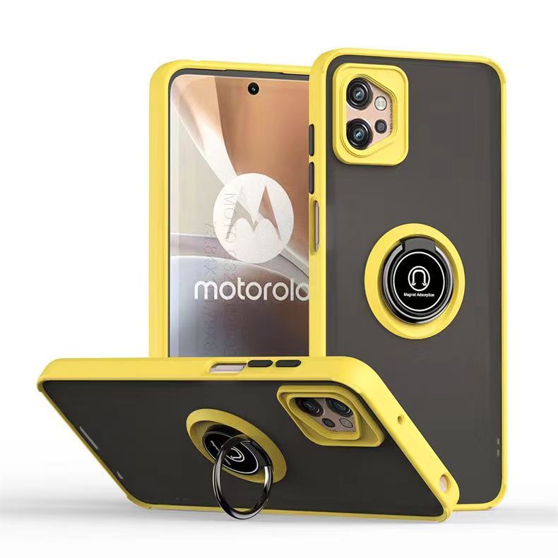 Phone Case for Motorola Moto G32, Shockproof Bumper [Drop-Protection] Case with Ring Holder Stand Magnetic Cover