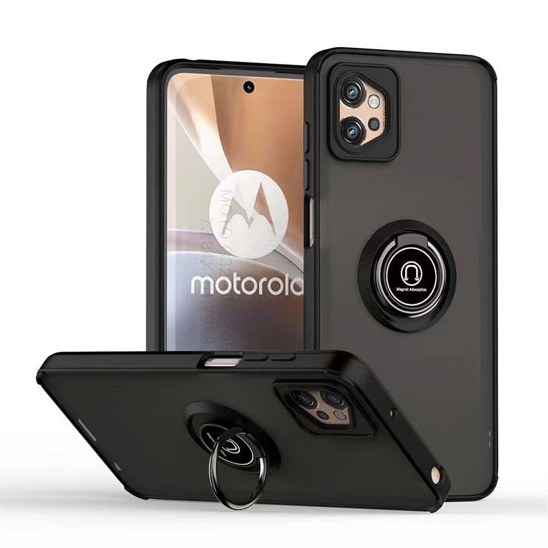 Phone Case for Motorola Moto G32, Shockproof Bumper [Drop-Protection] Case with Ring Holder Stand Magnetic Cover