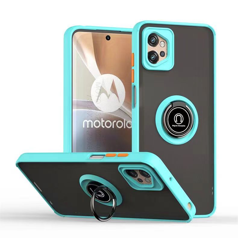 Phone Case for Motorola Moto G32, Shockproof Bumper [Drop-Protection] Case with Ring Holder Stand Magnetic Cover