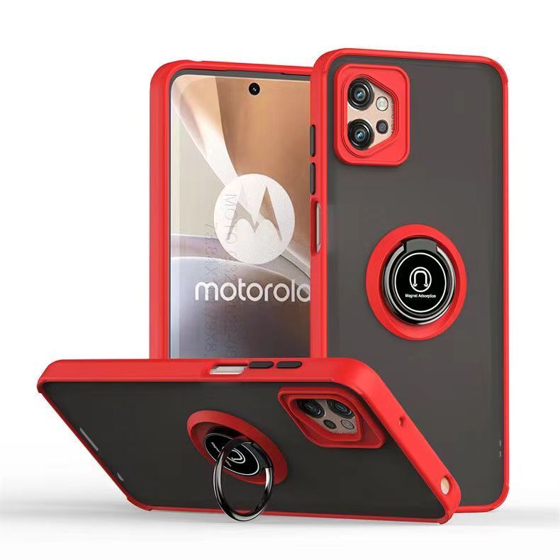 Phone Case for Motorola Moto G32, Shockproof Bumper [Drop-Protection] Case with Ring Holder Stand Magnetic Cover