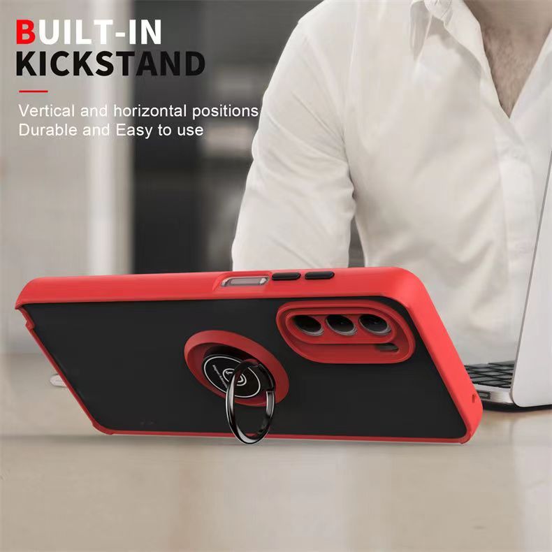 Phone Case for Motorola Moto G Stylus 5G (2022) , Shockproof Bumper [Drop-Protection] Case with Ring Holder Stand Magnetic Cover
