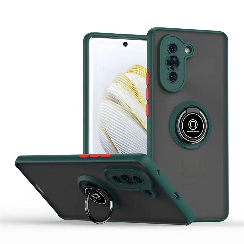 Phone Case for Huawei Nova 10, Shockproof Bumper [Drop-Protection] Case with Ring Holder Stand Magnetic Cover